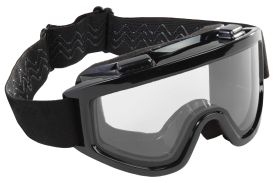 Adult MX ATV Off-Road Riding Goggles - Black with Clear Lens #SH-113-W