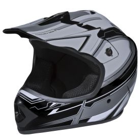 Youth Frenzy MX Off-Road Motocross Helmet DOT Approved - Black Graphic