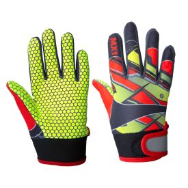  Youth Large MX Off-Road ATV UTV Riding Gloves - Red / Yellow 