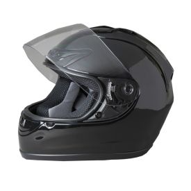 Adult Full-Face Motorcycle Helmet w/ Shield DOT Approved - Gloss Black