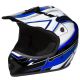 Youth Frenzy MX Off-Road Motocross Helmet DOT Approved - Blue / White